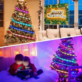 

32.8ft RGB Music Sync Color Changing LED Strip Lights Remote For Home Decoration Flexible LED Lamp Tape Ribbon