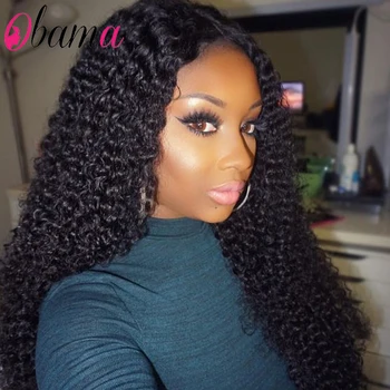 

Full Lace Wig Brazilian Curly Human Hair Wig 360 Lace Wig With Baby Hair Pre plucked Lace Frontal Wig Kinky Curly Natural Color