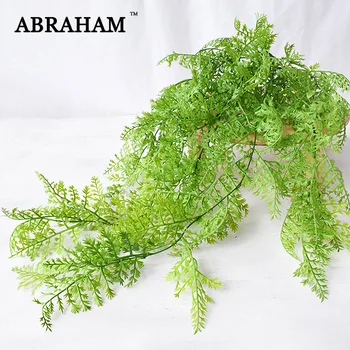 

80cm Artificial Fern Decoration Vine Plastic Plant Hanging Green Leaf Rattan Fake Vivid Vine Foliage Wall Garland for Home Decor