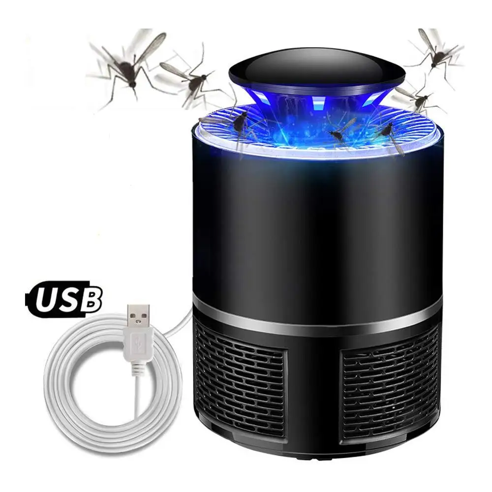 Black USB антимоскитный нано-светильник, волна, Москитная лампа, беззвучный, домашний, москитный убийца, светодиодный, ловушка без излучения - Испускаемый цвет: Black