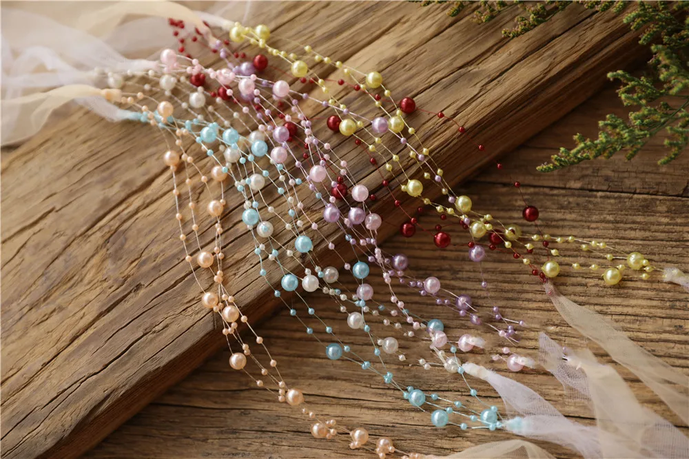 Newborn Photography Props  Baby Girl Headbands Pearl Hair Accessories Headwear 5