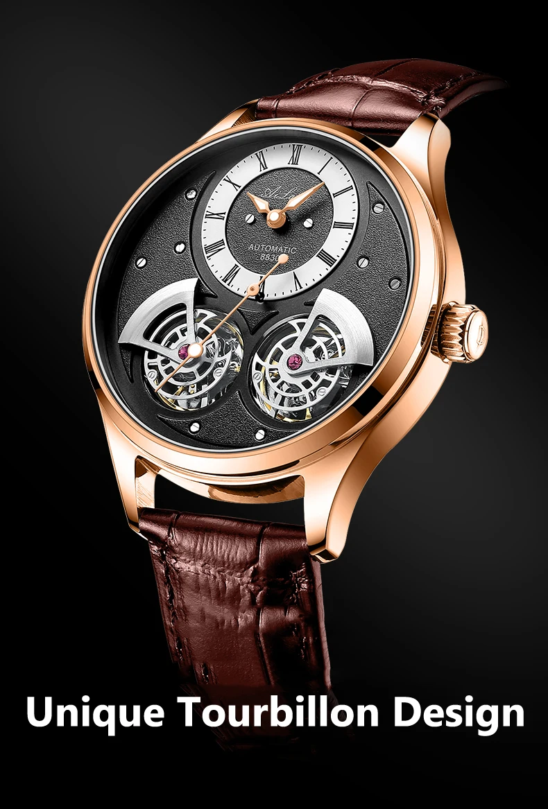 AILANG 2023 New Classic Double Tourbillon Automatic Watch For Men Leather Luminous Hands Mechanical Watches Mens Reloj Hombre_voghion.com