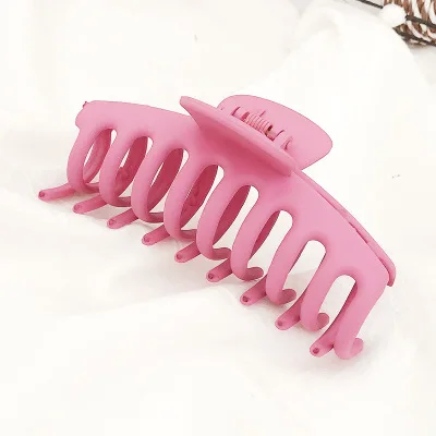 New Fashion Sweet and versatile simple large 11cm hair clips matte color bath hair catch Women girl for Hair Accessori - Цвет: TS-1