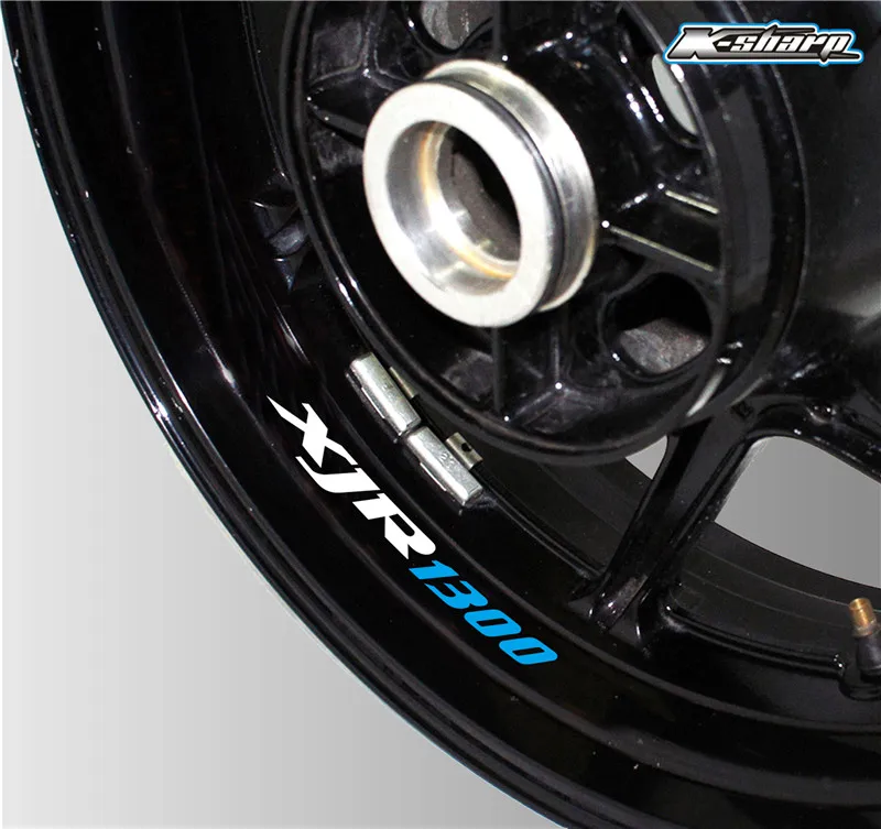 K-LQT-XJR1300-08 8x колеса на заказ светоотражающий логотип декоративный внутренний кольцо шины водонепроницаемый Наклейка для YAMAHA XJR1300 мото обод логотип наклейка xjr1300 - Цвет: K-LQT-XJR1300-08