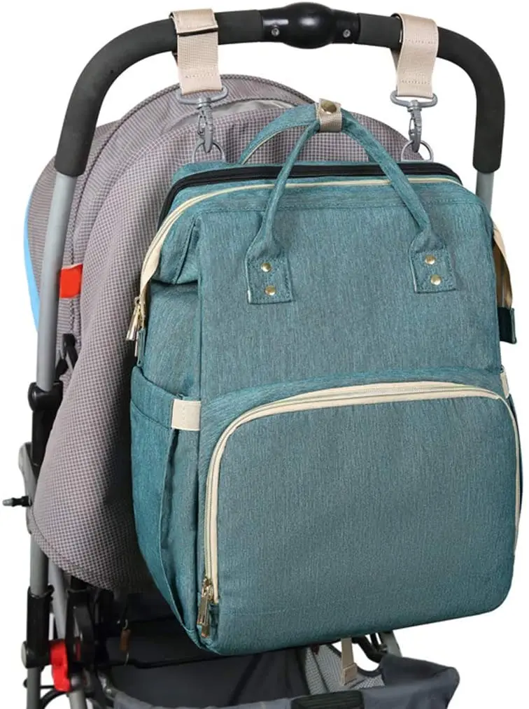 3 In 1 Portable Diaper Bag Backpack Baby Nursery Travel Bed 