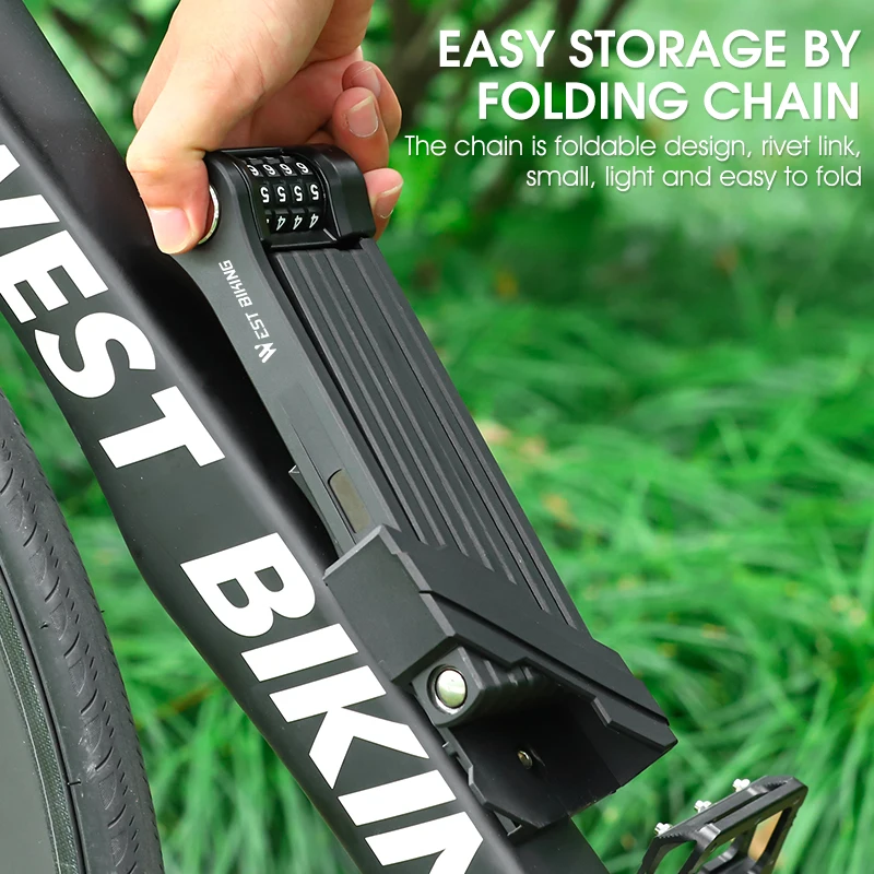 Foldable Bike Lock Bicycle Chain Lock Folding Bike Lock Anti