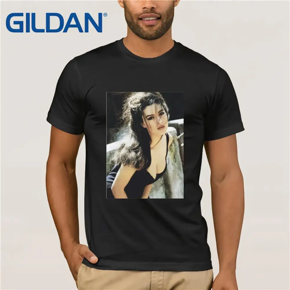 

T-SHIRT MAGLIA MONICA BELLUCCI ATTRICE TOP MODEL MODA ITALIA MITO 3 S-3XL 100% Cotton Short Sleeve O-Neck Tops Tee Shirts 2019