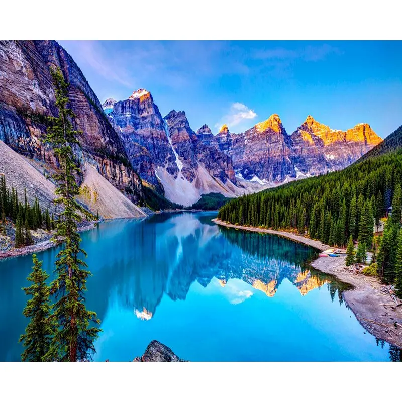

DIY 60x75cm Painting By Numbers For Landscapes Home Decoration Oil Painting By Numbers Full Set For Adults & kid Christmas gift