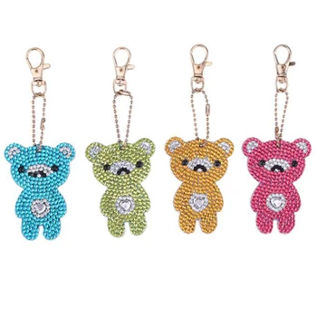 

5D DIY Diamond Painting Keychain Rhinestone Embroidery Pendant DIY Craft Kits Mosaic Cross Stitch Diamond Painting Keychain