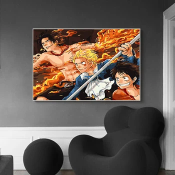 

Painting By Numbers DIY Ace And Luffy And Saab 40x50cm Handmade Gift Paint By Number Canvas Kits Figure Acrylic Paint Decoration