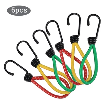 

Tent Pegs 6pcs Outdoor Camping Tent Elastic Rope Buckle Hook Fixed Bundle Straps Camping Accessories