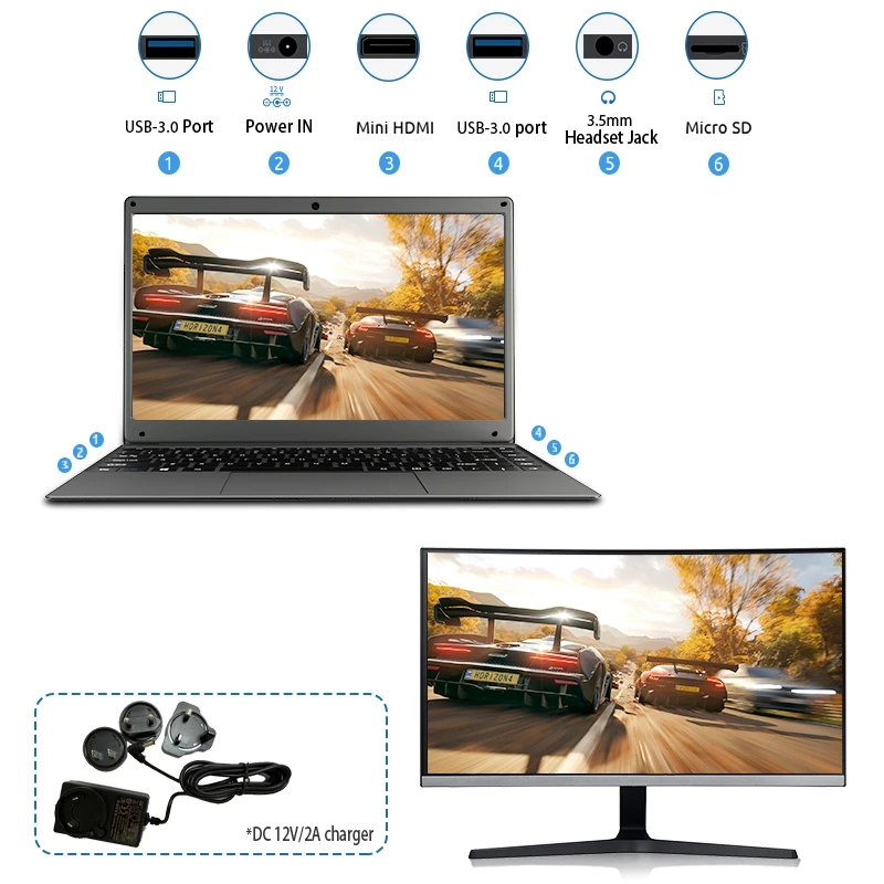 NEW ARRIVAL BMAX S13A 13.3 inch Intel Laptop window10 Notebook 8GB LPDDR4 128GB SSD 1920*1080 IPS Intel 3350 Laptops-4