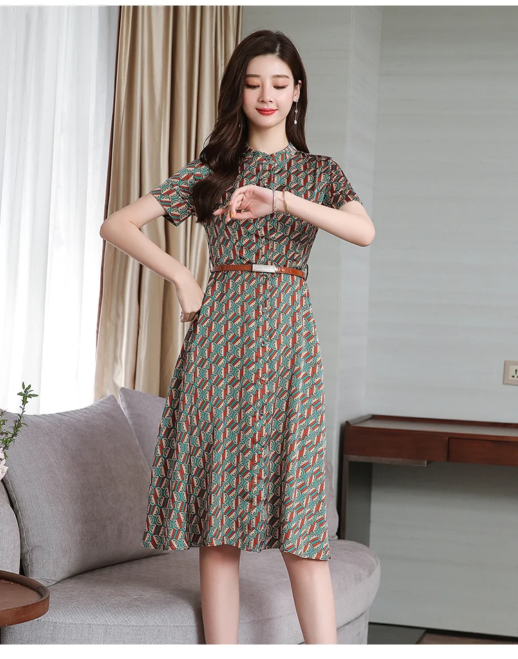 Autumn Winter Women Midi Dress Party Bodycon Festival Tiger Print Sexy Long Sleeve Elegant Office Clothes