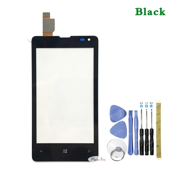 Высокое качество 4,0 ''для Nokia microsoft Lumia 435 532 N435 N532 ЖК-дисплей с сенсорным экраном дигитайзер сенсор - Цвет: Only Black Touch