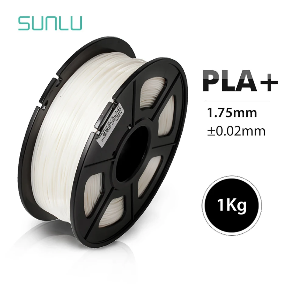 

SUNLU 1.75mm PLA Plus Filament 1KG 3D Printer Upgrades PLA Filament High Toughness 3D Printing Material Tolerance +/-0.02mm