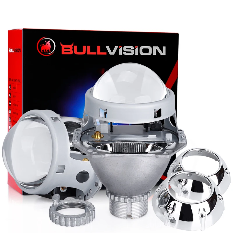 Биксеноновые прожекторные линзы Bullvision 3 0 дюйма H4 головного светильник HID