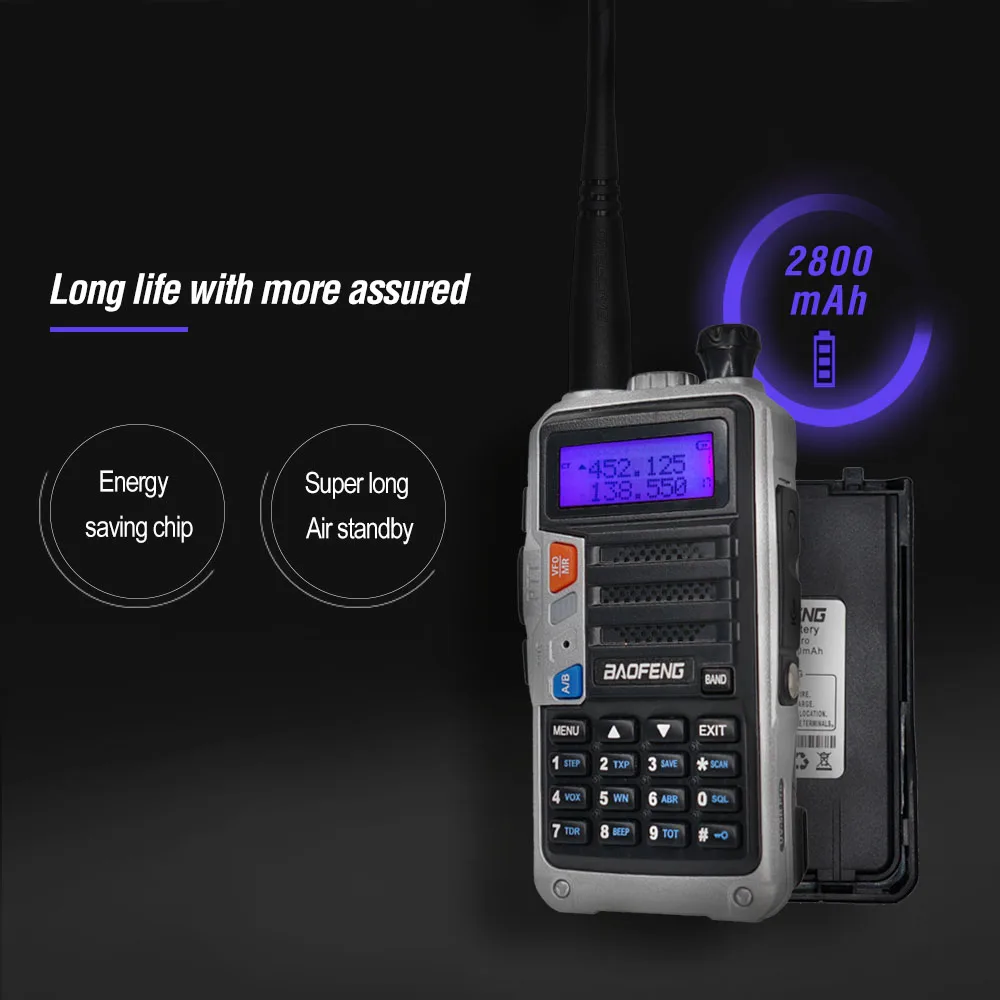 Новая трехдиапазонная рация BaoFeng UV 5R Pro 8 Вт мощная двухсторонняя радиосвязь 200 260