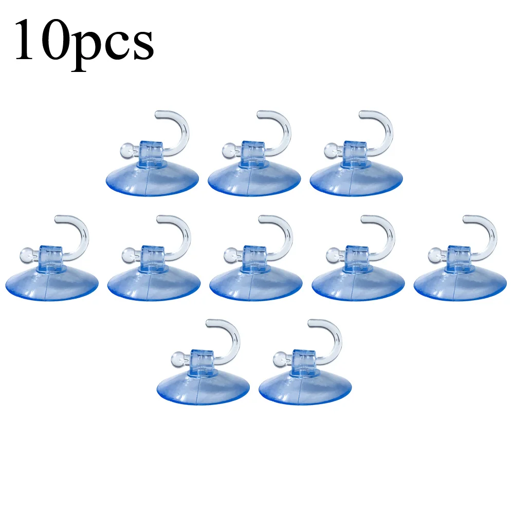 Suction Cup Hooks 55mm Dia Clear Thicken PVC with Metal Ring Hook 12 Pcs 