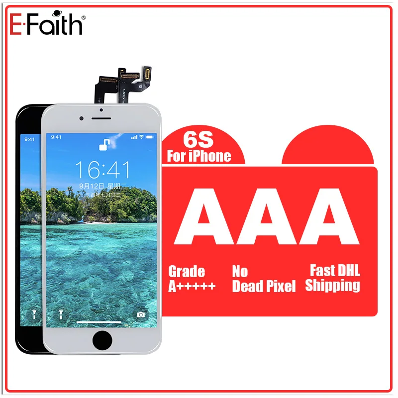 Горячая E-Faith10PCS/лот 4,7 дюймов ЖК-дисплей для iPhone 6S 7G 8G ЖК-экран с 3D сенсорным дигитайзером Замена DHL - Цвет: AAA 6S Half Color