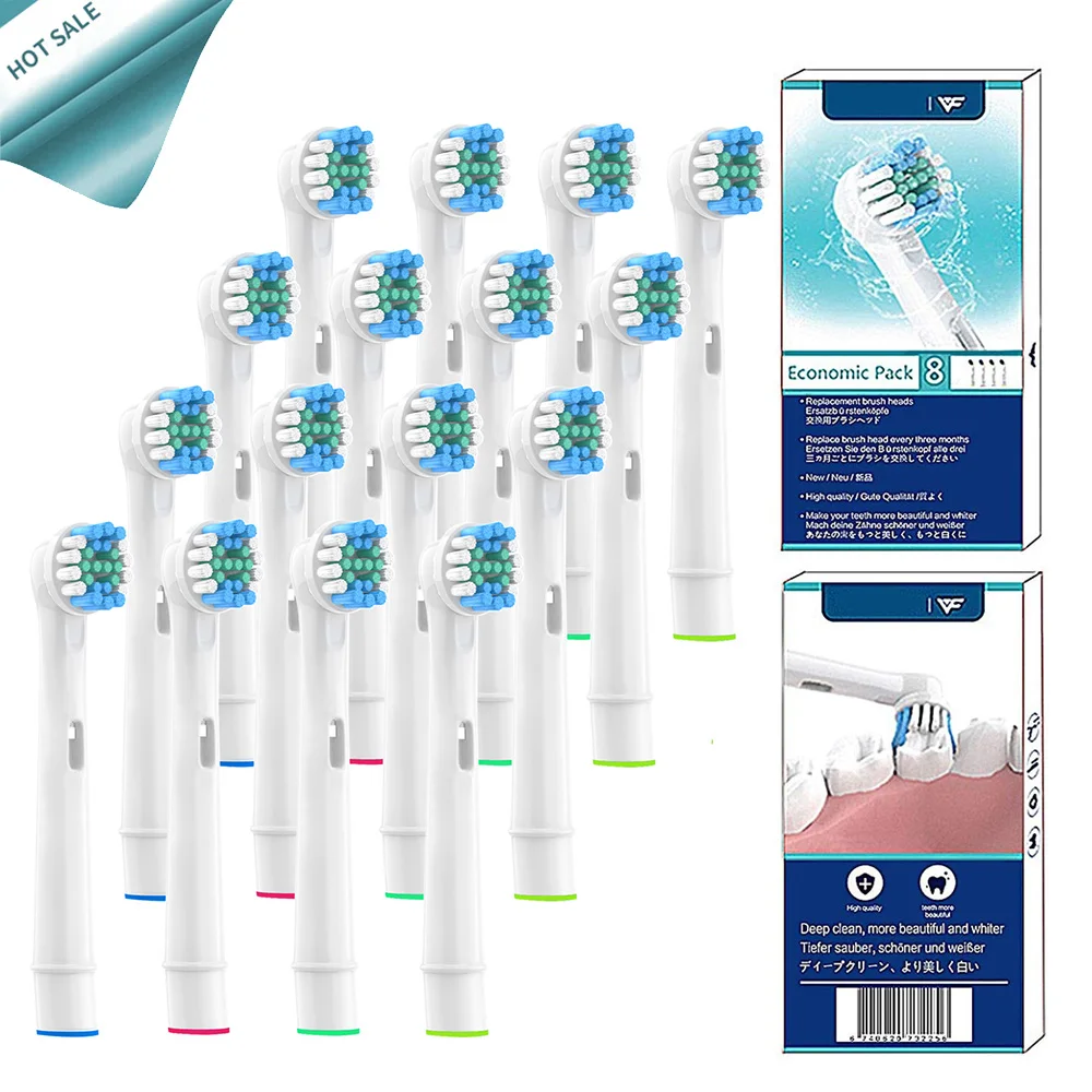 16 шт. сменные головки щетки для Braun oral B DB4510k 3744 3709 3757 Advance Power400 450 450TX 800 850 900 950