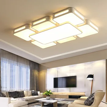 

Acylic Ceiling Lights Square Rings For Living Room Bedroom Home AC85-265V Modern Led Ceiling Lamp Fixtures lustre plafonnier