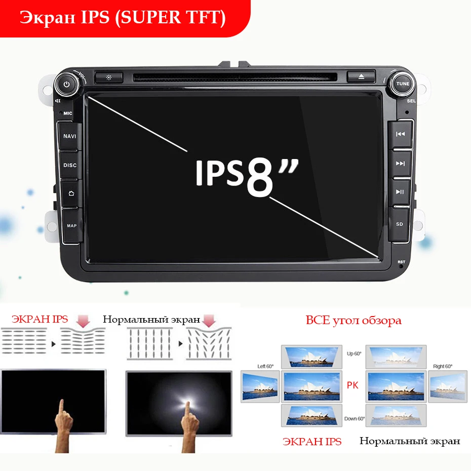 4G 64G DSP ips 2 din Android 9,0 автомобильный dvd мультимедийный плеер gps для VW/polo/golf/passat/B6/B7/tiguan/skoda/seat/leon Автомагнитола FM