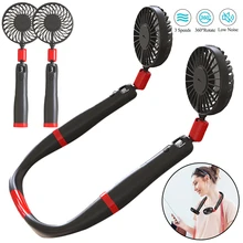 

Portable Neck Fan For Women Rechargeable Battery Operated, Detachable, Quiet, 3 Speeds, USB Charging 360 Degree Free Rotation