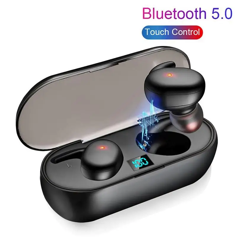 Y30 TWS In ear Bluetooth Earphone Jerry Solution 5 0 Digital Display Touch Bluetooth Headset carton packaging Earbuds Portable