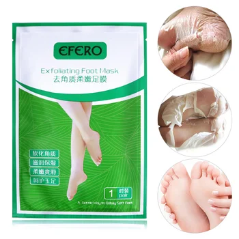 

EFERO 4PC=2Pack Peeling Foot Mask Exfoliating Socks For Pedicure Socks Baby Feet Masks For Legs Cream For Heels Remove The Ski