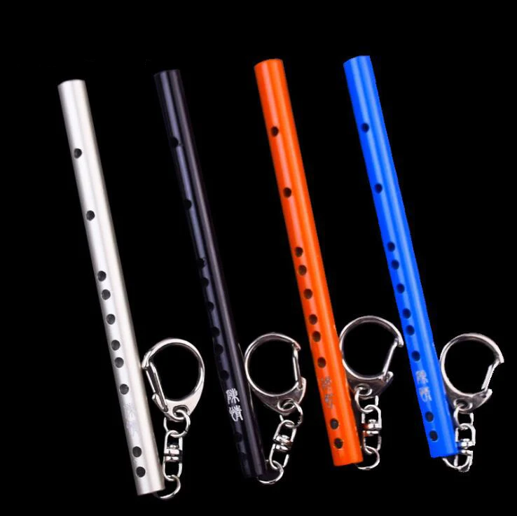 Mini Metal Keychains Instruments Flute Pendant Keychain Pendant Car
