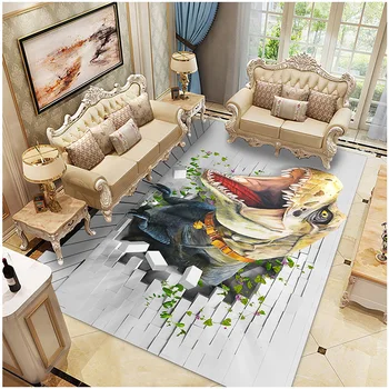 

Nordic 3D Dinosaur carpet kids living room sofa bedroom children play mat cartoon parlor large rugs hallway door mat customized