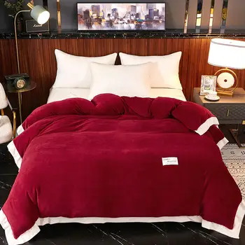 

Quilt Cover Coral Fleece Single Double Queen King Size Comforter Cover Set And Pillowcase For Adult dekbedovertrek Duvet Cover