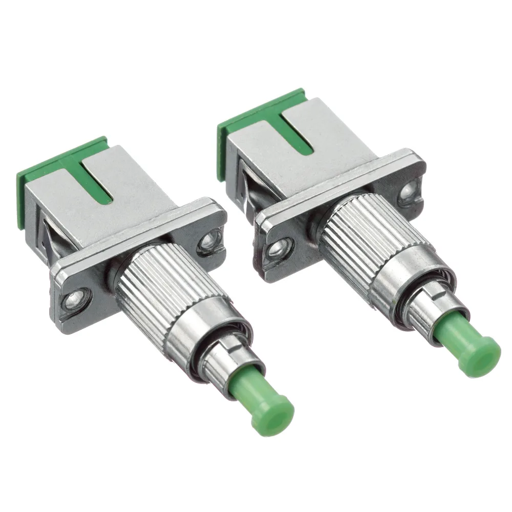 SC Female to FC Male Fiber Optic Adapter,FC-SC APC SM Simplex Fiber Optic Adapter Hybrid Optical Fiber Connector Adapter