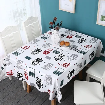 

Waterproof PVC Tablecloth Cartoon Print Table Cloth Table Cover Waterproof Kitchen Pattern Oil Tablecloth Anti-iron Cloth Tapete