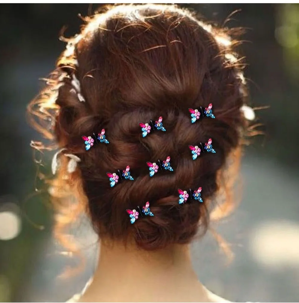 12PCS/Small and Cute Butterfly Hair Clips Suitable for Little Girls Metal Hair Clips Hair Clips Hair Bands Fashion Hair 2021 New