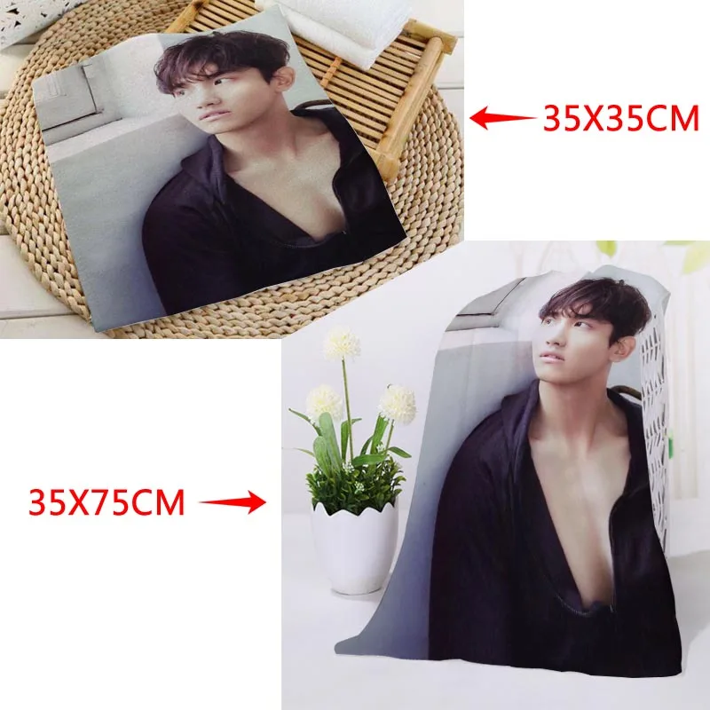 Custom KPOP TVXQ! Printed Square Towels Microfiber Absorbent Quick-dry Towel cotton Kids Beathroom washcloth handkerchief - Цвет: 2