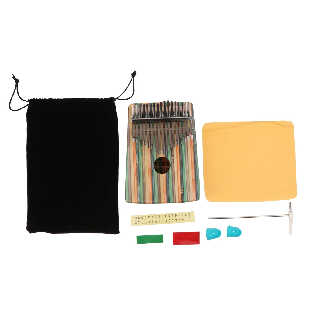 Kalimba 17 Key Thumb Piano Wood Mbira Mbrimba Finger Percussion Musical Instruments for Beginners Advanced Players