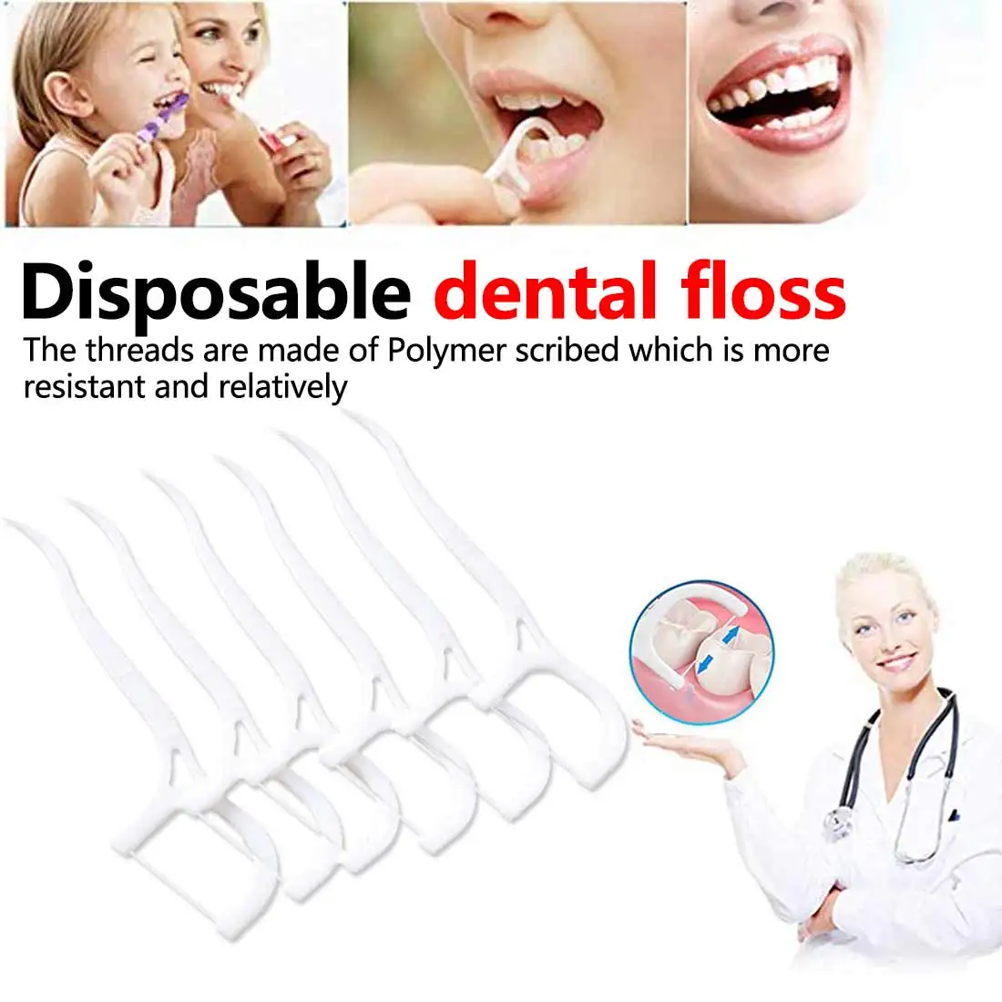 

30pcs/lot Dental Flosser Oral Hygiene Dental Sticks Dental Water Floss Oral Teeth Pick Tooth Picks ABS Floss with Portable Case