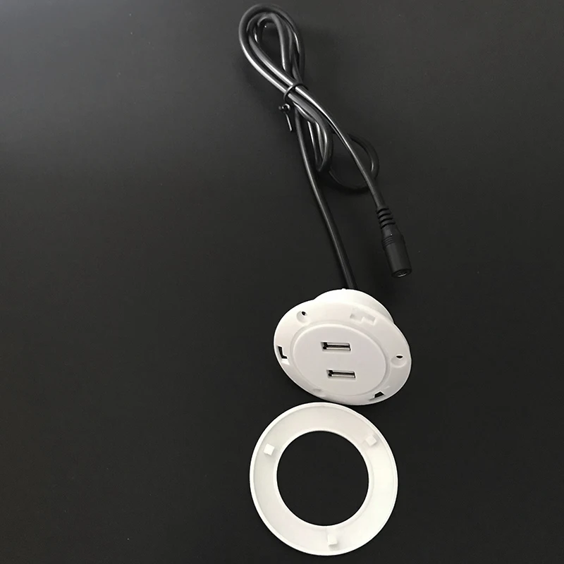 Dc5521 интерфейс 1,03 м двойной USB кабель для зарядки мобильного телефона Вход/Выход 5v2a кабель для зарядки мобильного телефона можно зажимать - Цвет: white