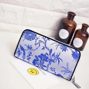 

Fashion Hot Sale Ladies Long Wallet Personality Folk-custom Peacock Pattern Embroidery Wallet Women's Fashion Clutch