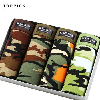 

4PCS Camouflage Sexy boxer men underwear men Shorts Modal boxershorts mens underwear boxers hombre Underpants Men Trunk bokserki