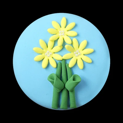 Simulation fondant cake Cup cake model Beautiful little cake Flower forest element photography props - Цвет: Оливковый