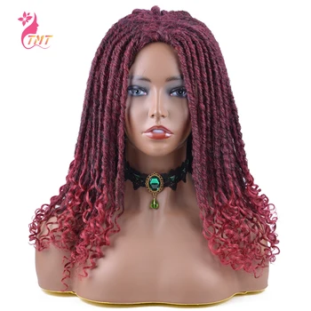 

Short Goddess Locs Wig Facu Locs Braided Wig For Black Women Synthetic Dreadlocks Braiding Hair African Soft Crochet Braids