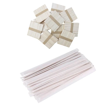 

800 Pcs Disposable Natural Wooden Coffee Stir Sticks Tea Stirrers Corn Candy Stir Stick: 300 Pcs 11.4x1cm & 500Pcs 19cm