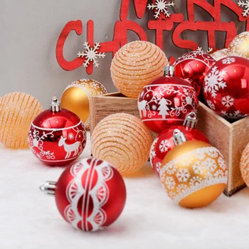 

24pcs 6cm Christmas Decor Ball Set Baubles Pendant Xmas Tree Hanging Decoration Essential for Wedding Party Holiday Gift