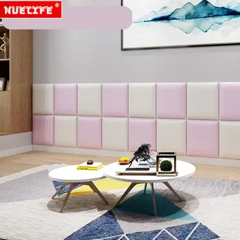 

Mosaic pattern soft package bedroom bedside anti-collision cartoon wall tatami soft cartoon stereo wall stickers