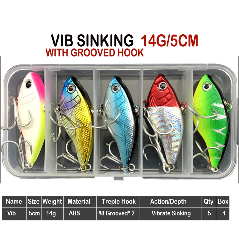 Hot Sale High Quality 5/10pcs Hard Lure Set Crankbait/Popper/Minnow/Pencil/Vibration Kit Lures Fishing Tackle Box Wobblers