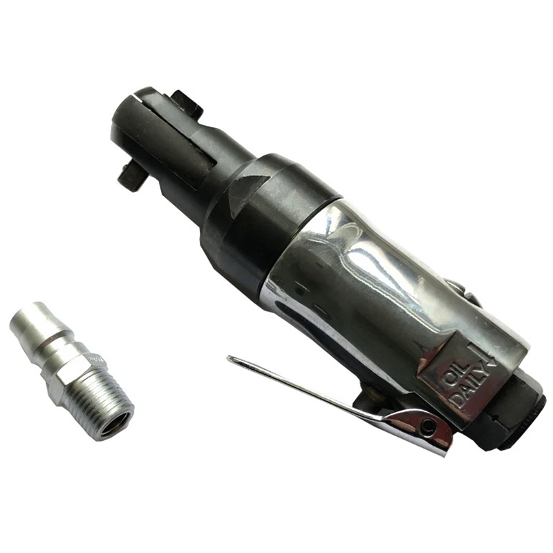 Pneumatic Air Wrench Square Drive Straight Shank Pneumatic Air Ratchet Wrench Professional Tool-1/4Inch
