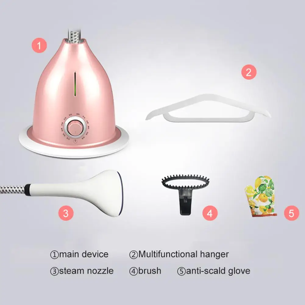 Dampfglatter 1750W Dampfburste mit Schnell-Heiz Heizelement 2 Kleiderbugel Einstellbarer Dampfdurchfluss perfekt fur Haushalt