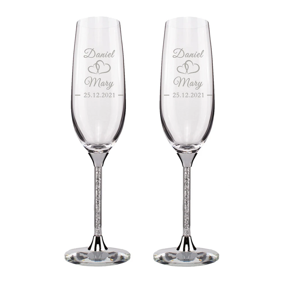 behuizing loterij bijtend Gepersonaliseerde Bruiloft Glazen Graveren Custom Made Glaswerk Voor  Bruiloften Champagne Fluiten RR2082|Overige glas| - AliExpress